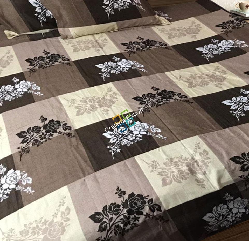 Floral printed square shaped double bedsheet - Image 4
