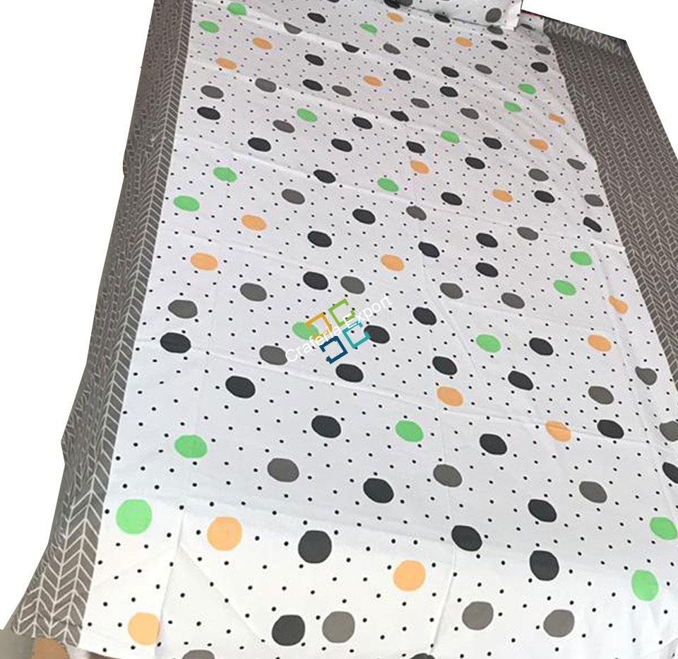 Multicoloured polka dot single bedsheet - Image 2
