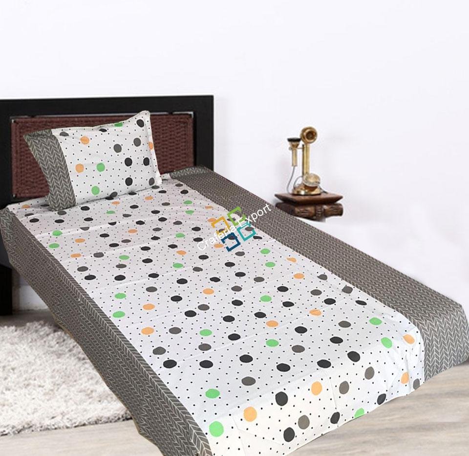 Multicoloured polka dot single bedsheet