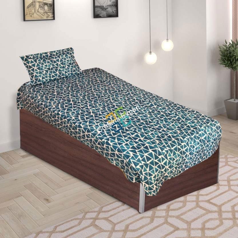Geometrical printed bedsheet/bedding with one pillow cover - Image 3