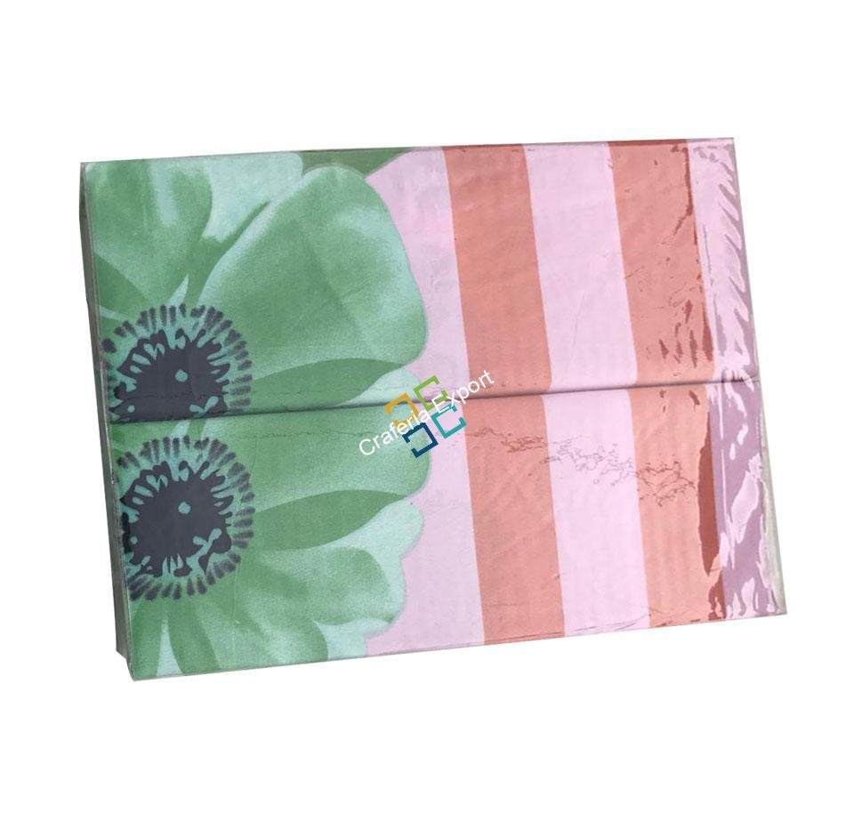 Floral and leaf printed Double Bedsheet - Image 2