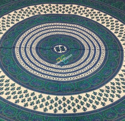 mandala Printed Square Shaped Double Bedsheet with 2 Pillow Covers - Image 3