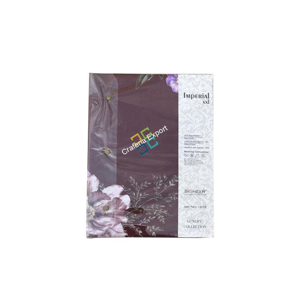 Attractive Flower Print Cotton King Size Bedsheet With Two Pillow Cover - Image 3