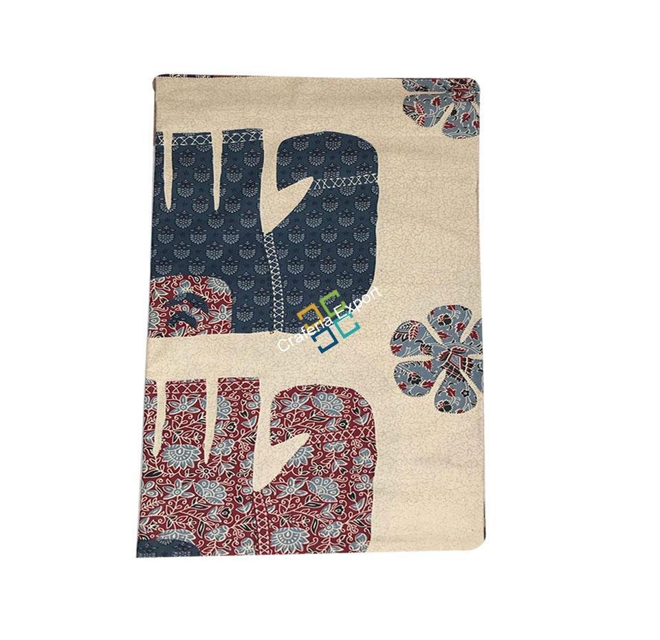 Elephant Print Rajasthani King Size Bedsheet With Two Pillow Covers For Home Decor - Image 3