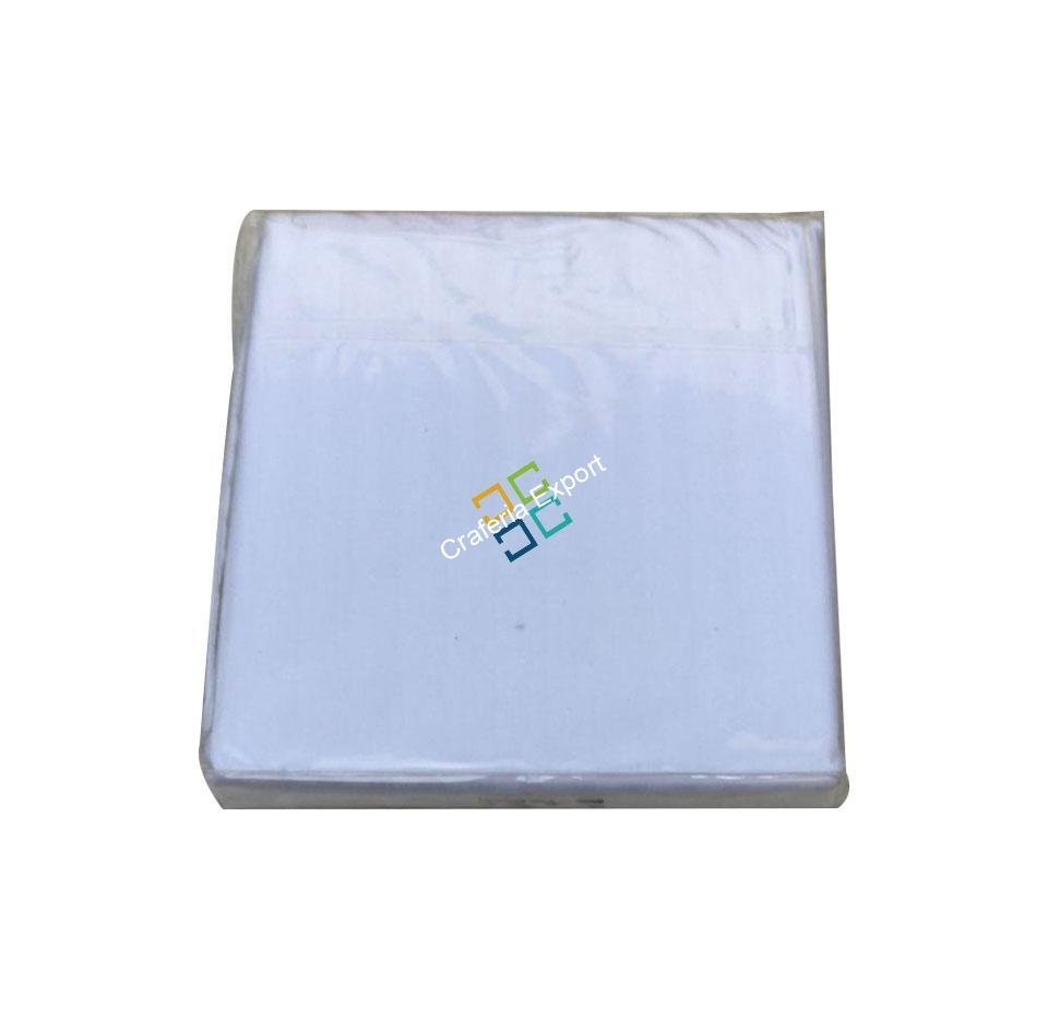 Plain White Cotton Double Bedsheet with 2 pillow cover - Image 3