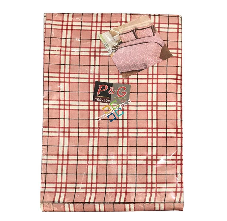 Abstract Checkered Printed Cotton Double Bedspread / Bedding With Two Pillow Cover For Home Decor - Image 2