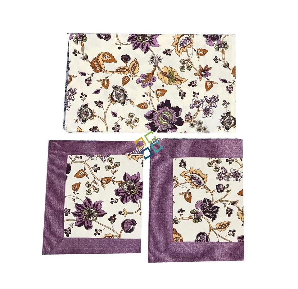 Ikkat Printed Jaipuri Double Bedsheet / Bedspread With Two Pillow Covers - Image 5