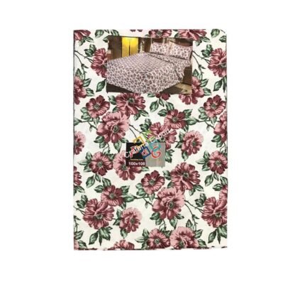 Floral Printed Cotton Double Bedsheet with Two Pillow Covers - Image 2
