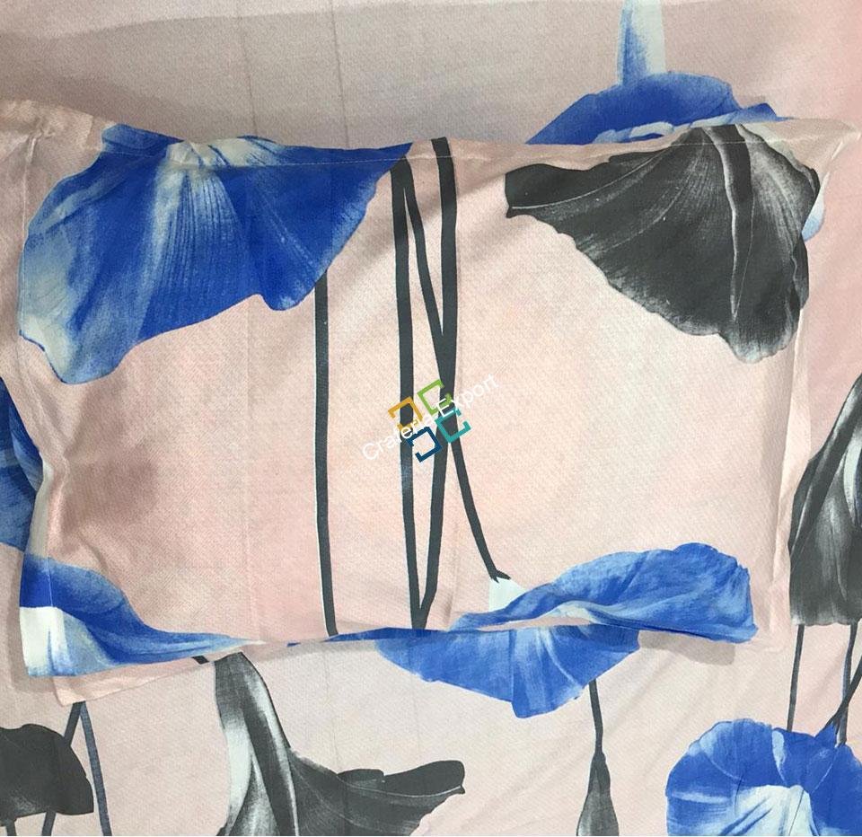 Floral printed double Bedsheets cotton fabric with 2 pillow cases (set of 3) - Image 4