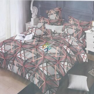 Geometric Pattern Multicoloured Premium Quality Cotton Bedsheet