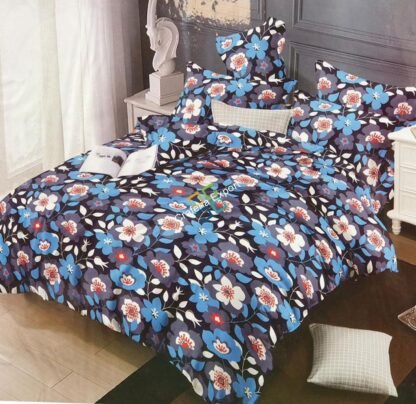Beautiful Floral Flower Print Cotton Bedsheet Bedspread