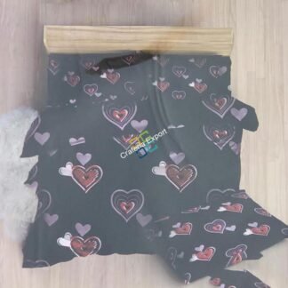 Black Bedsheet with Love hearts Premium Quality Cotton