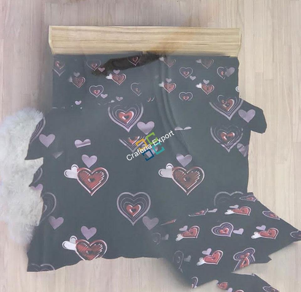 Black Bedsheet with Love hearts Premium Quality Cotton