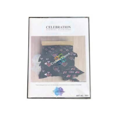 Black Bedsheet with Love hearts Premium Quality Cotton - Image 2