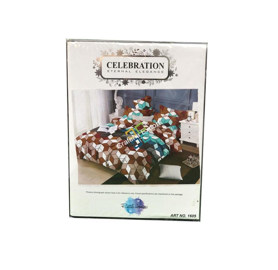 Cube Print Geometric Bedsheet for Home Decor - Image 2