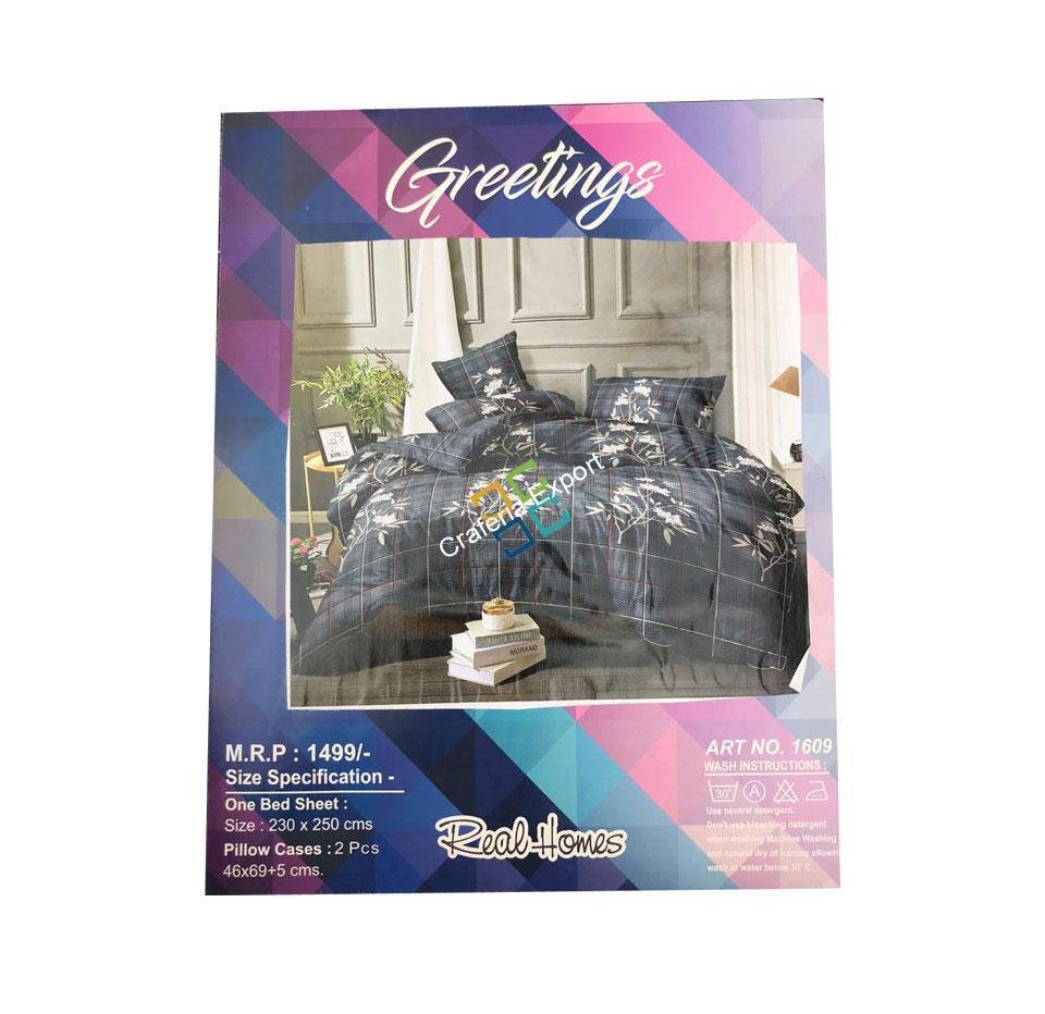 Floral printed king size double bedsheet for home decor - Image 2