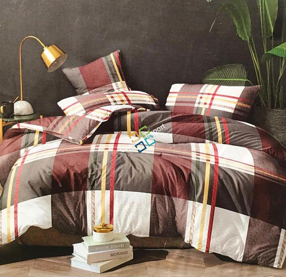 Big cubes printed double bedsheet for home decor