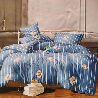 Lineing pattern printed double bedsheet for home decor