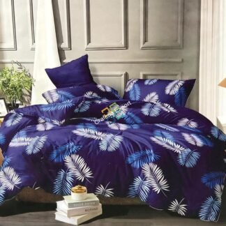 Floral leafs printed double bedsheet for home decor
