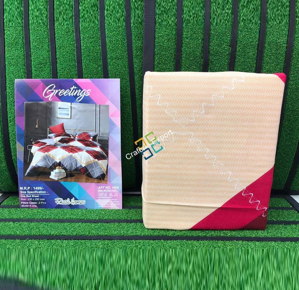 Geometrical printed double bedsheet for home decor - Image 3