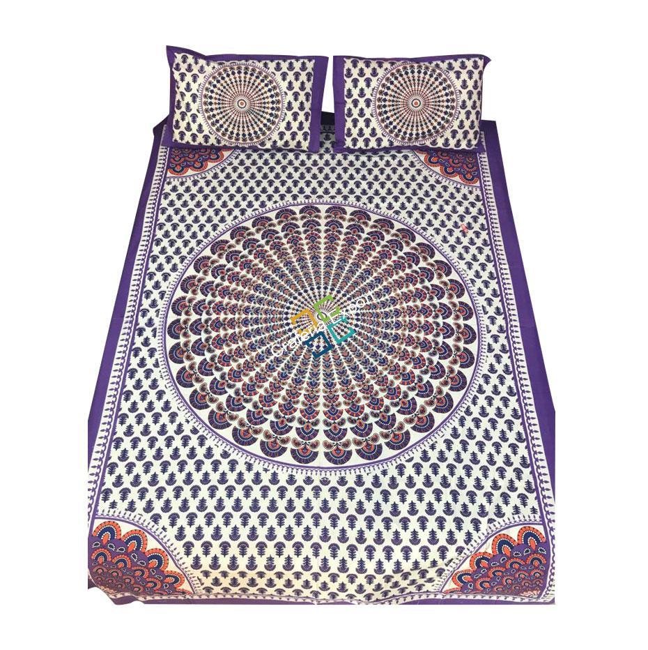 Mandala Single Bedspread 100% Cotton with Two Pillow Covers - Image 2