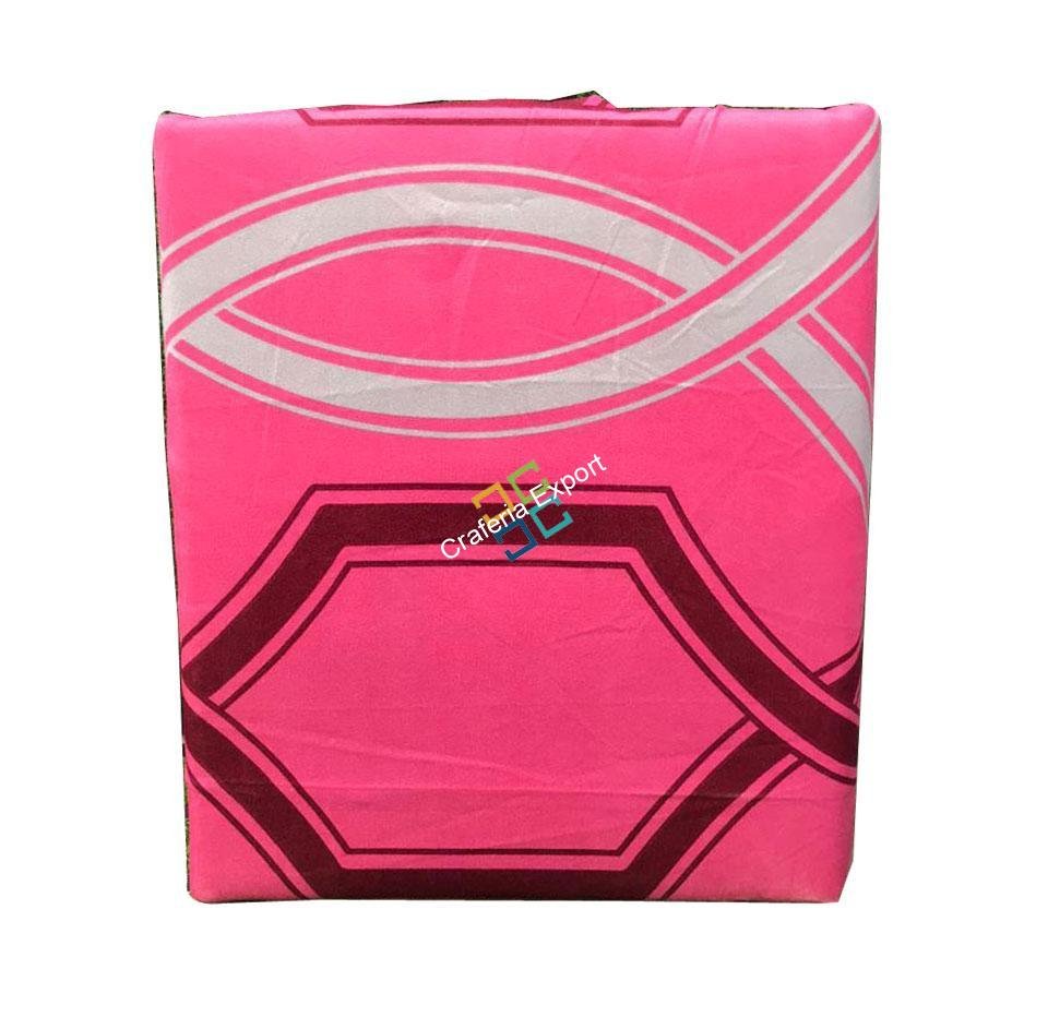 Antique Hexagon Printed Design Double Bedsheet For Home/Room Decor - Image 3