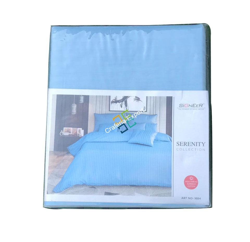 3 pcs set Beautiful printed lineing king size bedsheet for home decor - Image 2