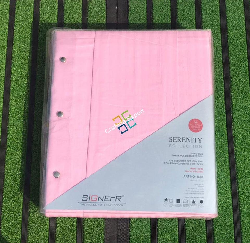 3 pcs set Beautiful printed lineing king size bedsheet for home decor - Image 5