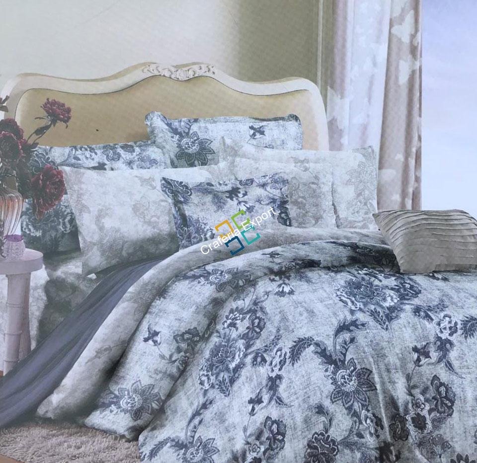 4 pcs set Beautiful floral printed double bedsheet for home decor