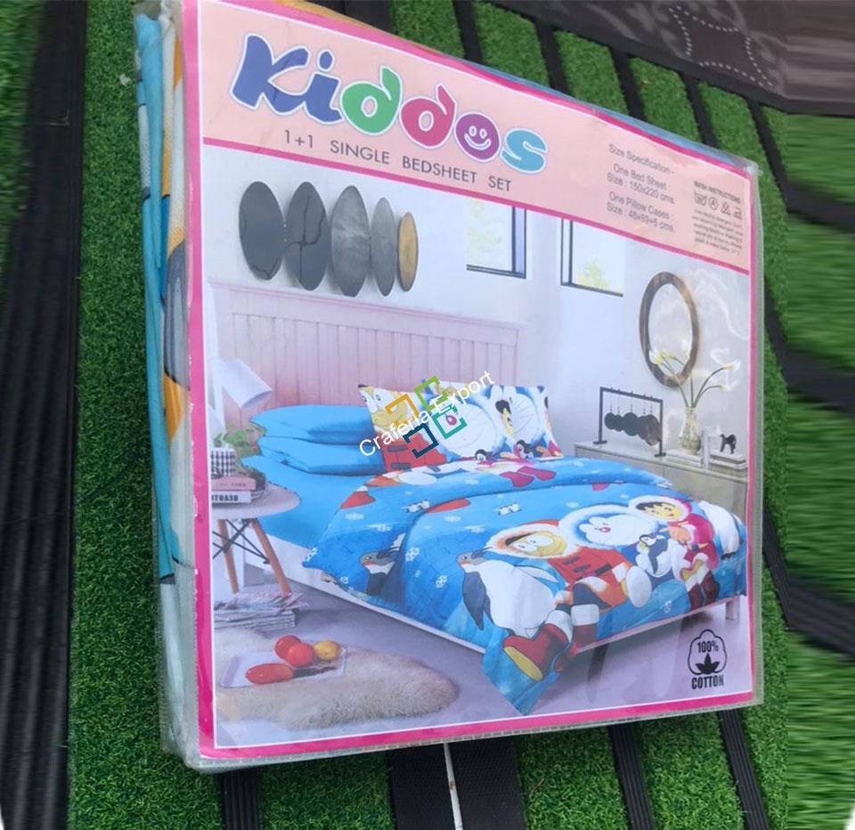 Cartoon printed 1+1 single  bedsheet set  for kids/home decor - Image 3
