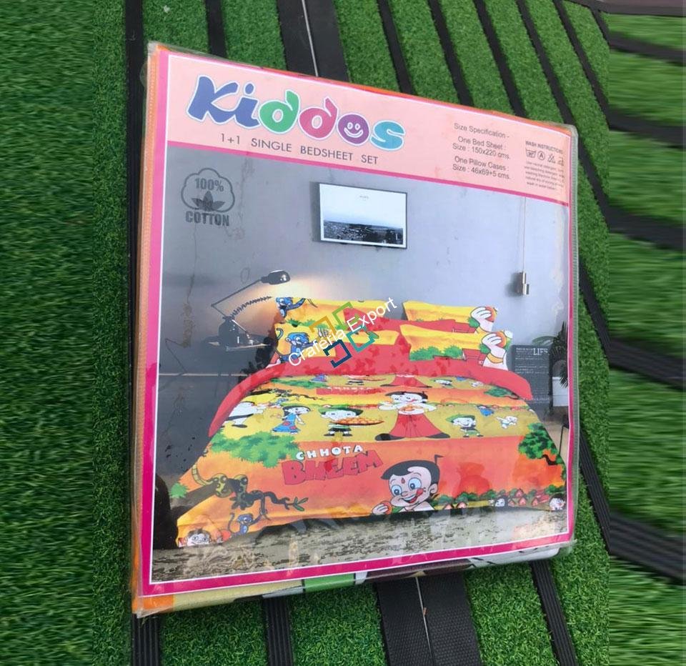 Cartoon printed 1+1 single  bedsheet set  for kids/home decor - Image 5