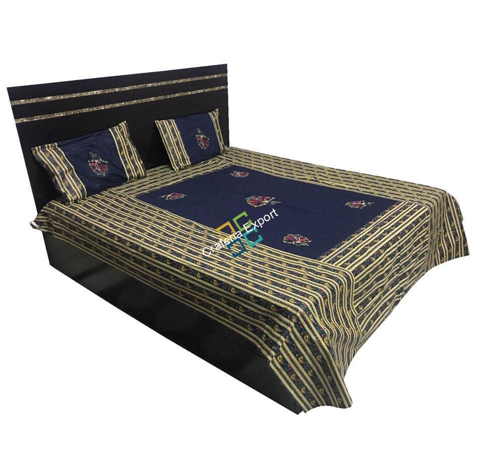 Traditionally Cotton Printed King Size Bedsheet For Home Decor - Image 2