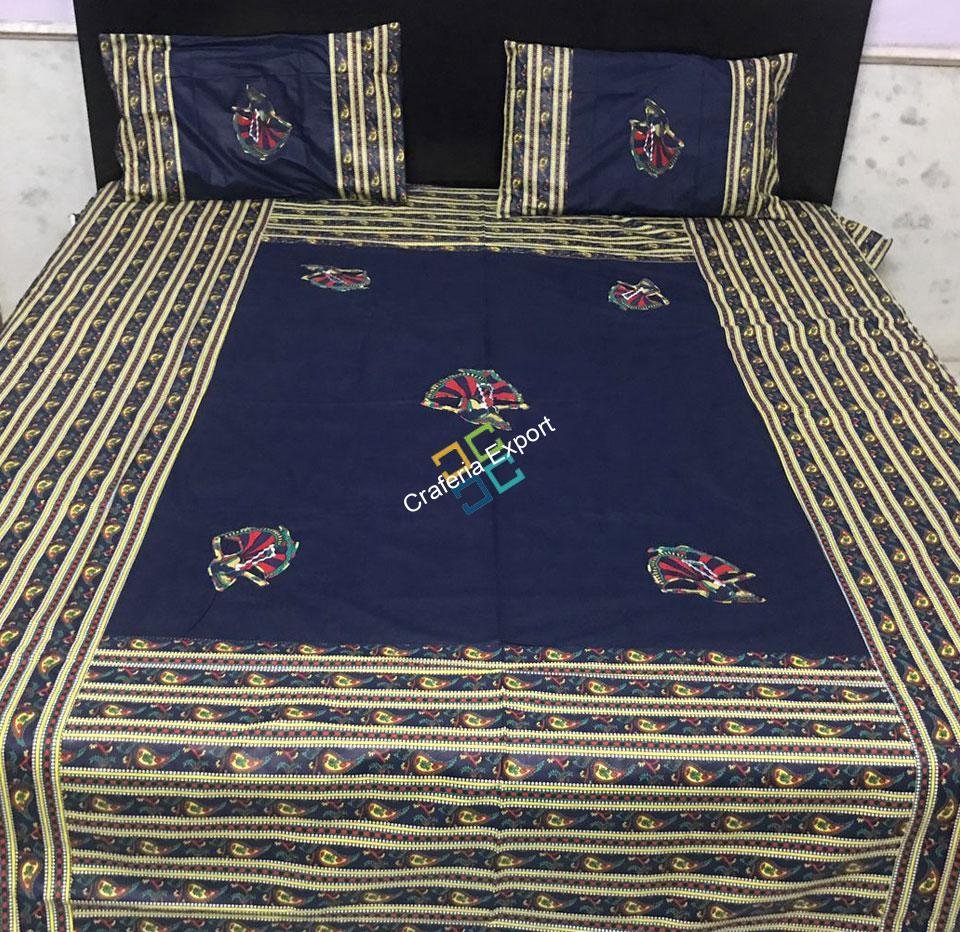 Traditionally Cotton Printed King Size Bedsheet For Home Decor