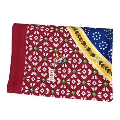 Jaipuri Print Single Cotton Bedsheet with 2 Pillow Covers - Image 2