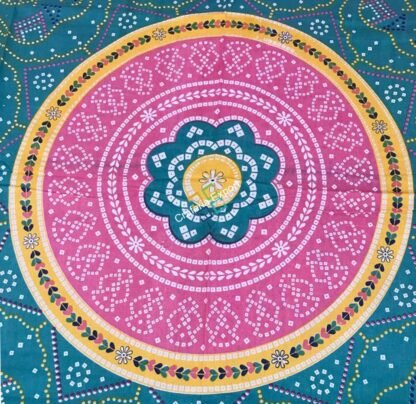 Jaipuri Print Single Cotton Bedsheet with 2 Pillow Covers - Image 4