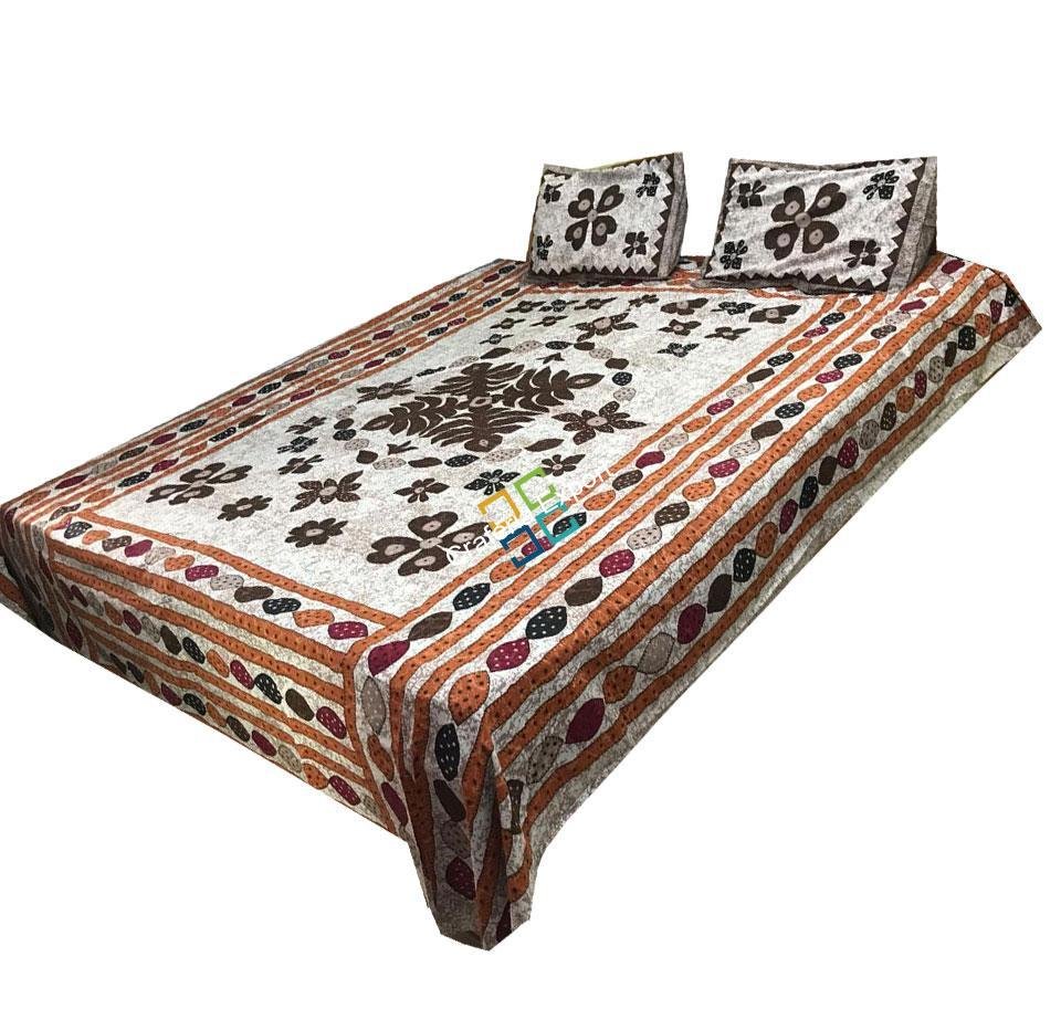 Jaipuri Abstract design printed cotton Double Bedsheet - Image 2