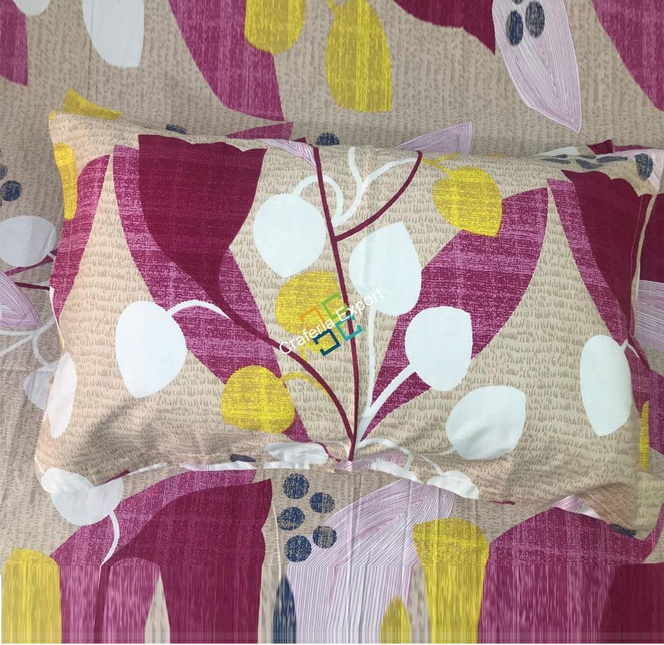 Comfortable floral Printed double bedsheet with two pillow covers - Image 3