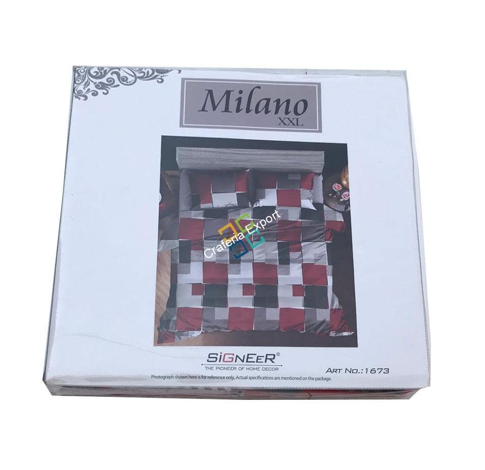 Square Shaped Cotton Double Bedsheet With 2 pillow Cover - Image 2