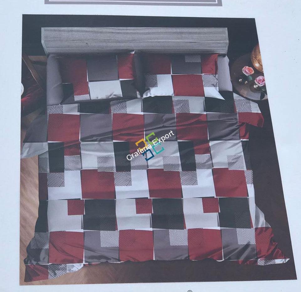 Square Shaped Cotton Double Bedsheet With 2 pillow Cover