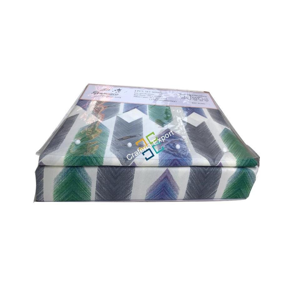 Printed and Comfortable king Size Bedsheet with two pillow cases - Image 3