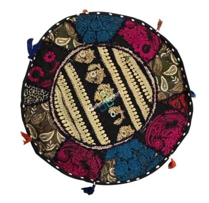 Embroidered Pouffe Cover handmade Ottoman Cover Pouffe for home decor Cover Only
