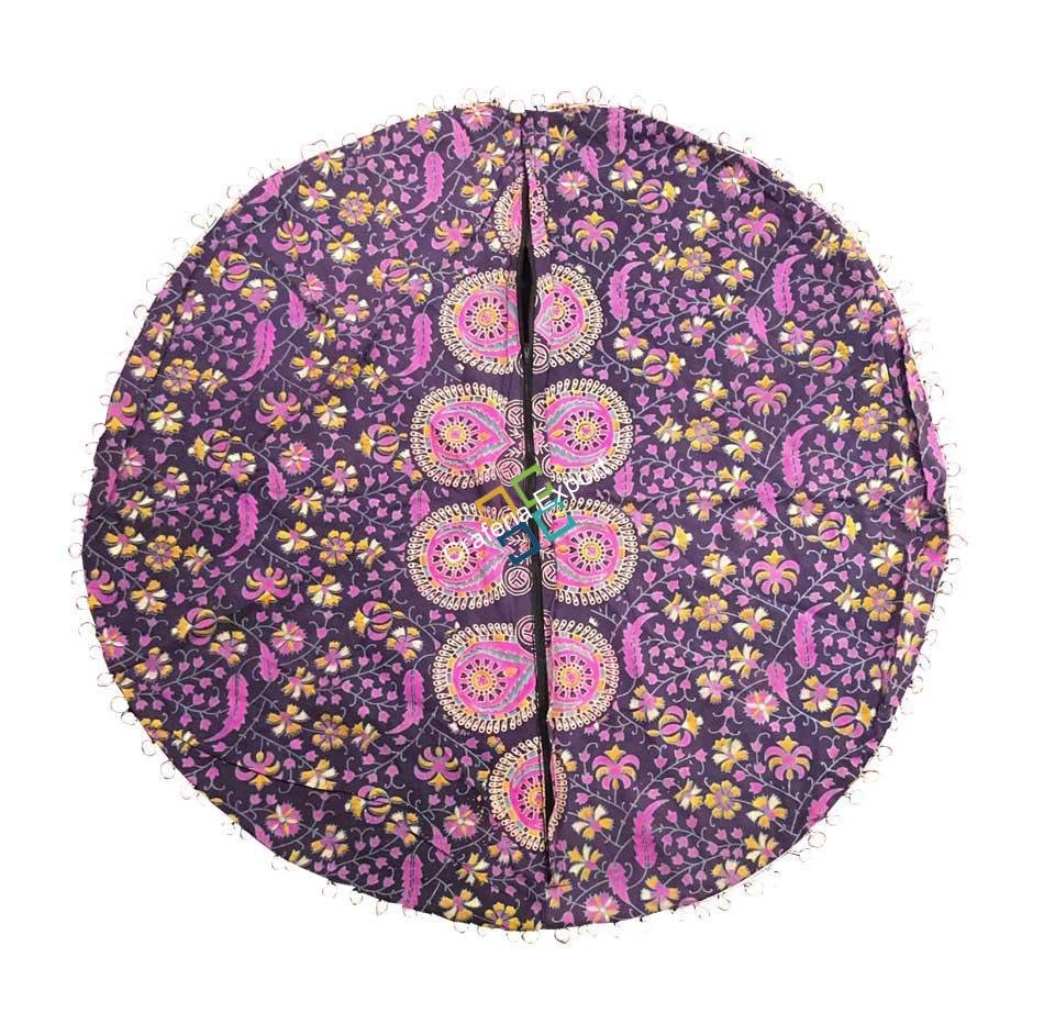 Floor Cushion Cover Round mandala  covers with Cushion - Image 4