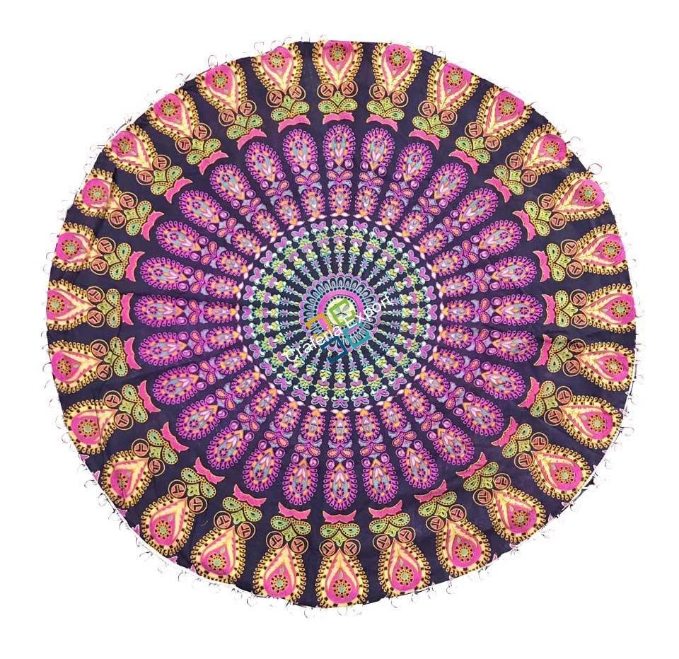 Floor Cushion Cover Round mandala  covers with Cushion - Image 3