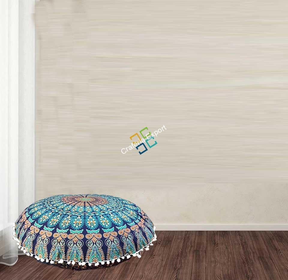 Floor Cushion Cover Round Mandala Beautiful Covers With Cushion - Image 3