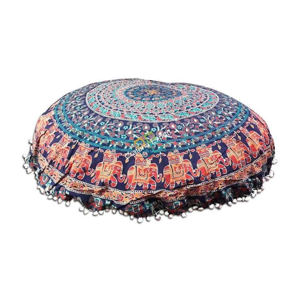 Floor Cushion Cover Round Mandala Beautiful Covers With Cushion