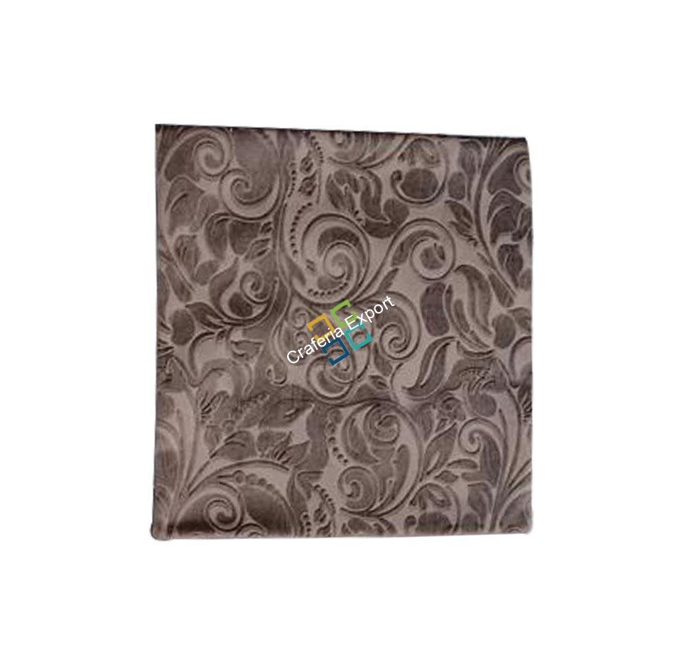 Brown Velvet Fabric of Embossed Pattern Throw Cushion Covers for home decor (set of 5) - Image 3