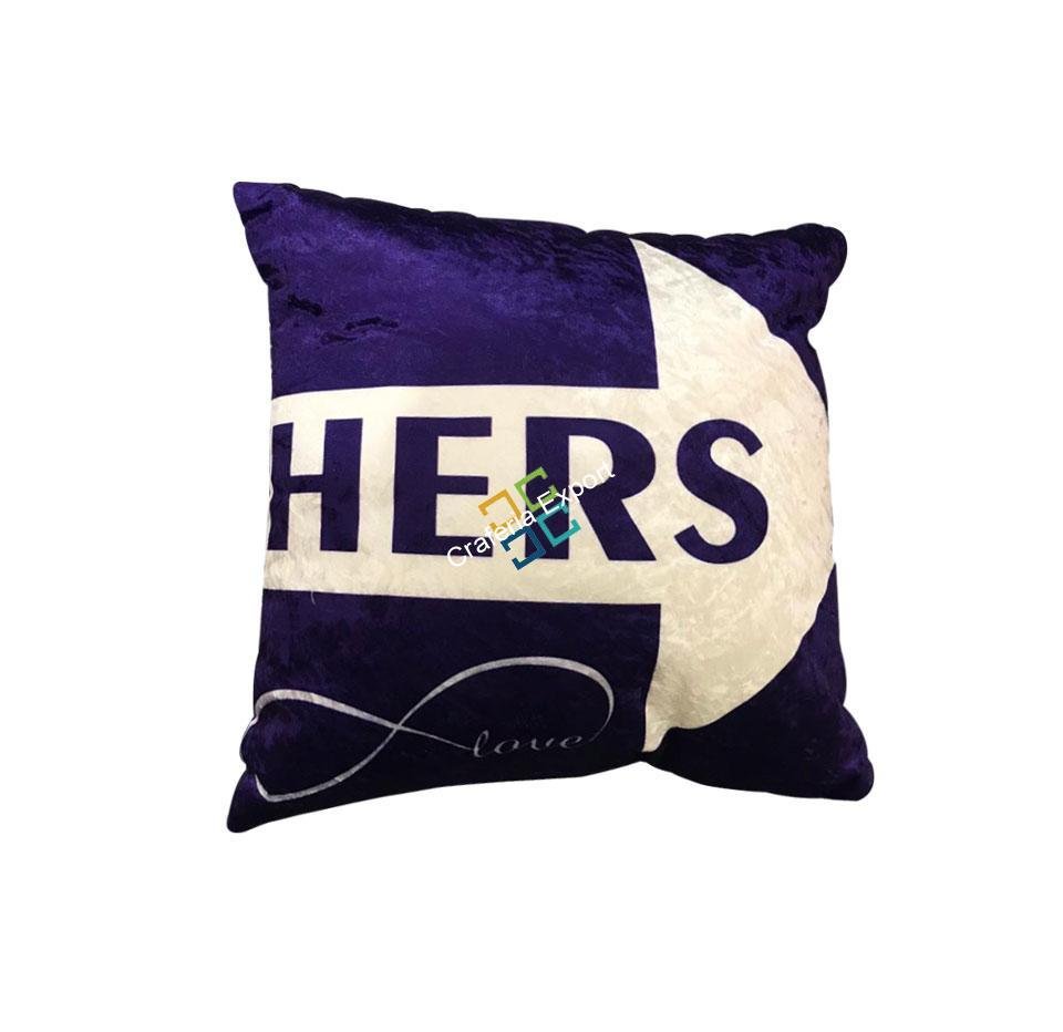 Elegant Designed His Her Cushion Cover For Couples - Image 3