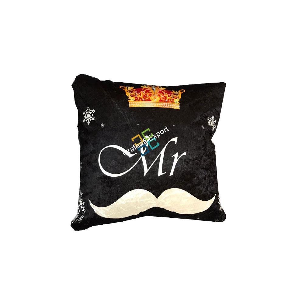 Mr. And Mrs. Printed Cushion Cover For Couples - Image 4