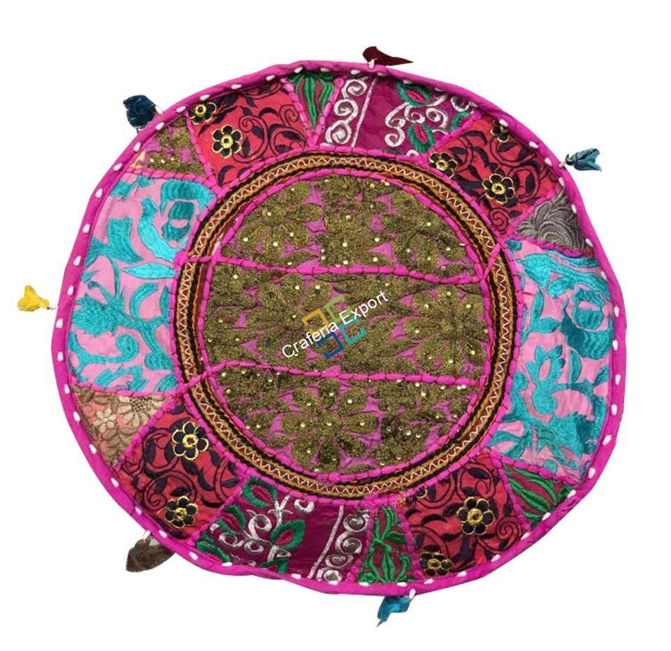 Cushion Sitting stool cover(Only) Rajasthani Patch work