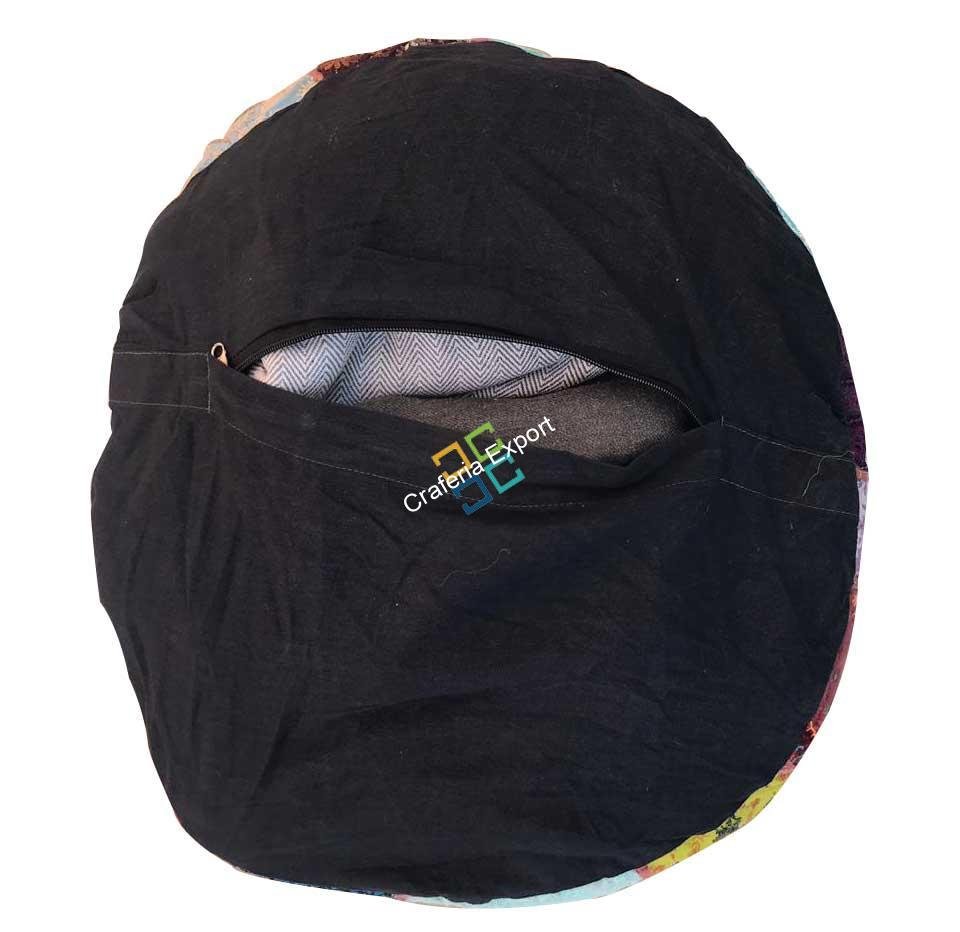 Embroidered Pouffe Cover handmade Ottoman Cover Pouffe for home - Image 3